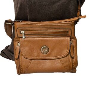 Brown Leather Crossbody Bag Rossetti